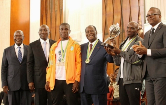 Les éléphanteaux reçus par le Président Alassane Ouattara